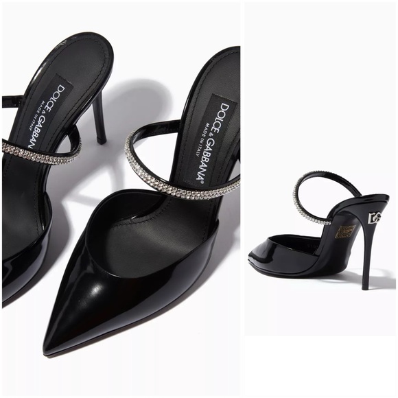 Dolce & Gabbana Shoes - New DOLCE & GABBANA Crystal Mules in Patent Leather